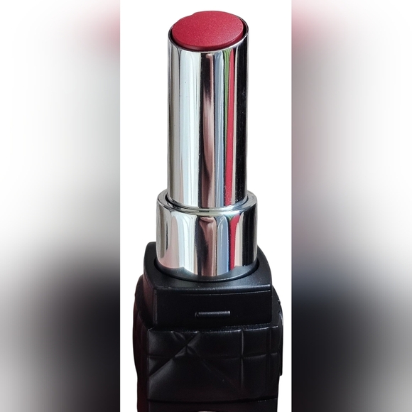 Christian Dior Red Velvet Pouch with Logo and Rouge Dior Lipstick #558. New! - Picture 6 of 11